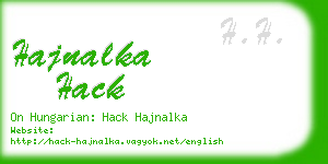 hajnalka hack business card